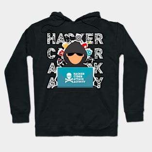 Hacker Cyber Attack Activity White Version Hoodie